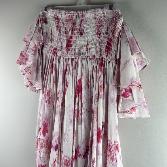 MISA Los Angeles Dress Coquette Revolve Dina In Abstract Rose M Romantic NWT - Picture 4 of 10